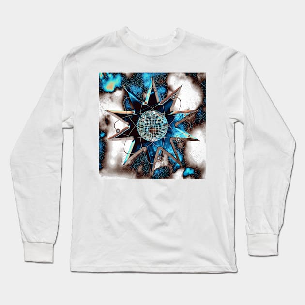 Earth in atom model Long Sleeve T-Shirt by rolffimages